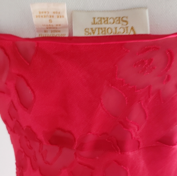 Vintage red slit ♥ Victoria's secret floral gown. Gold label - Picture 10 of 11